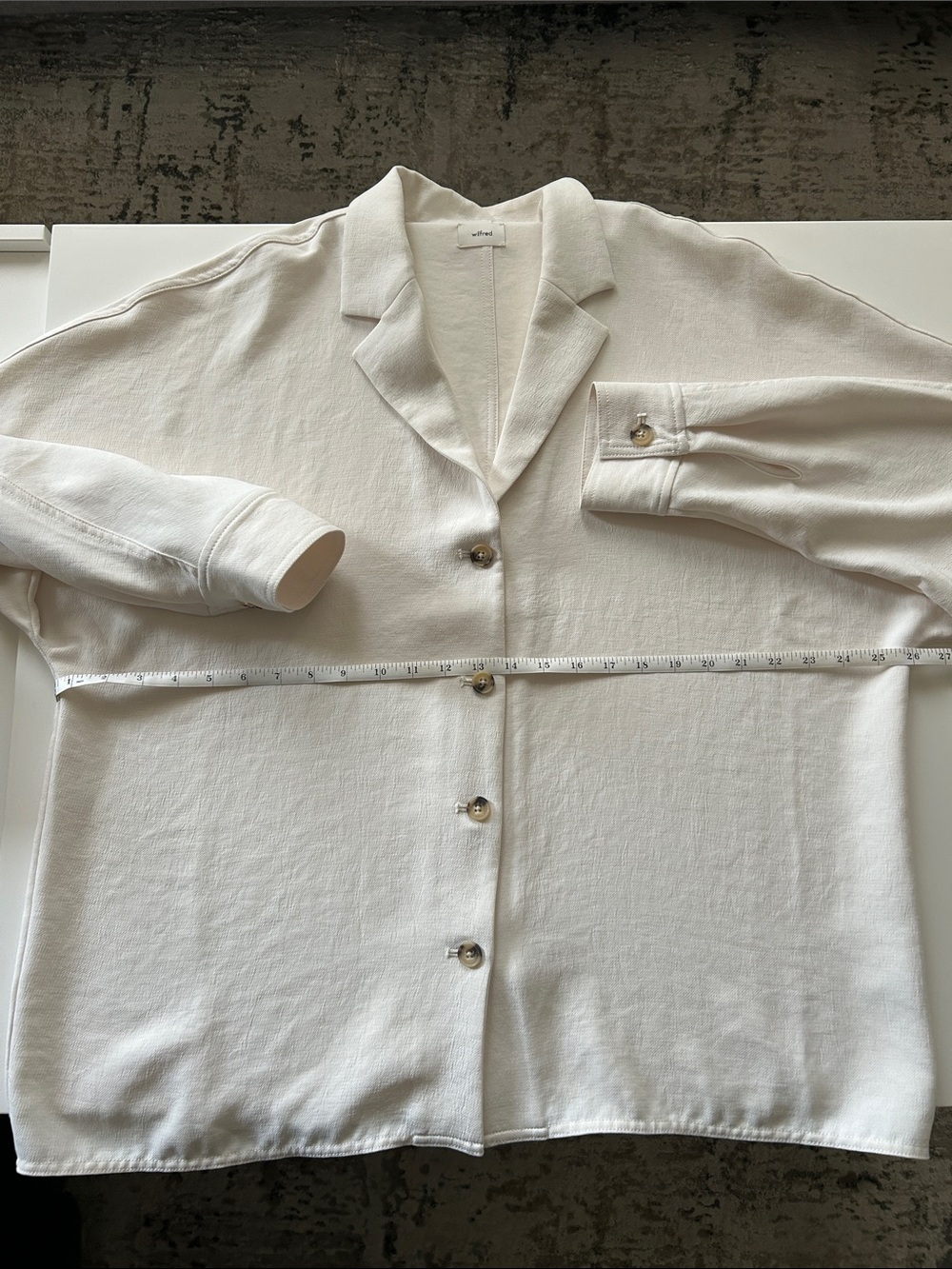 Wilfred Cream Button-Front Blouse Jacket